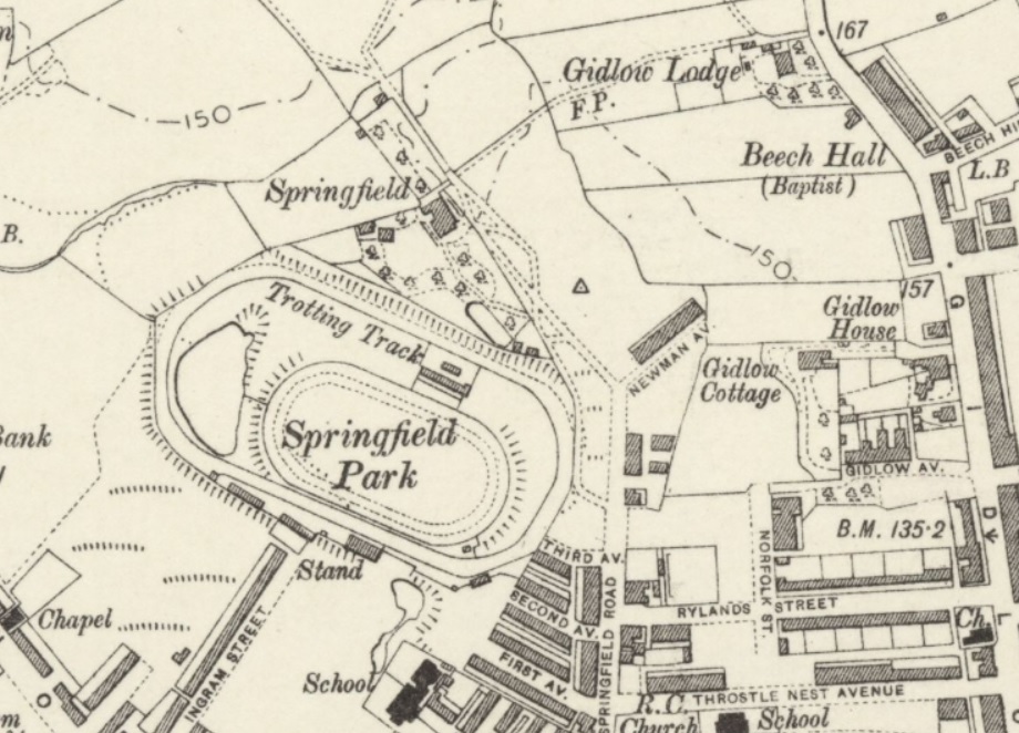 Wigan - Springfield Park : Map credit National Library of Scotland